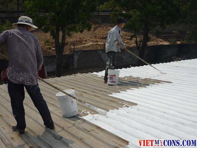 Thi công chống dột mái nhà xưởng Vietmycons