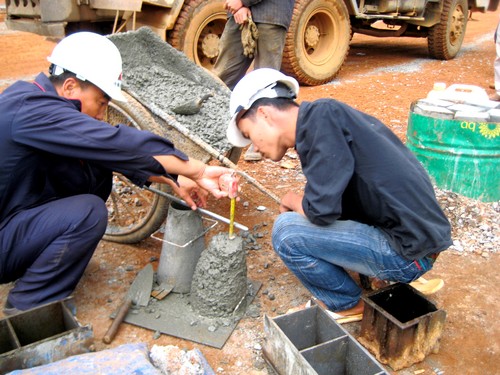 Quy trình thi công đổ bê tông -  lấy mẫu và kiểm tra mac betong